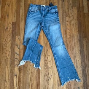 Zara mid rise flare jeans